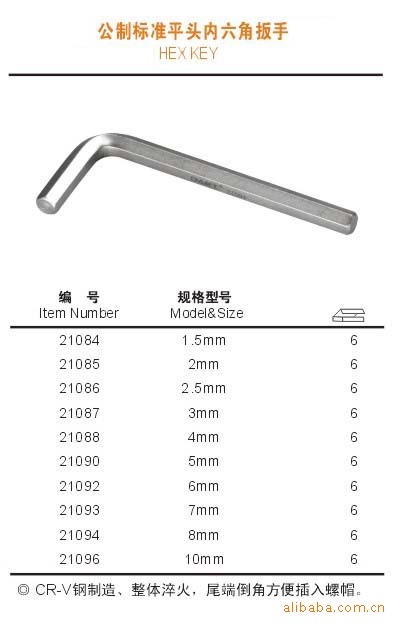 供应内六角扳手用途敲击呆扳手精密铸造(图1)